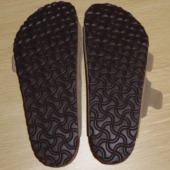 BIRKENSTOCKS NEW TAN LEATHER SANDALS MENS 8 WOMEN 10 ARIZONA DUAL STRAP D 41 265 - Picture 4 of 7